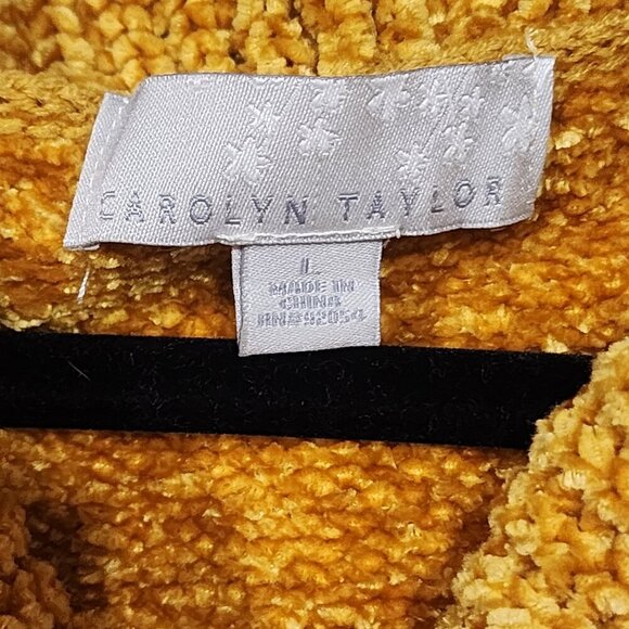 Golden Yellow Cowl Neck Sweater Large Chenile - Picture 5 of 5